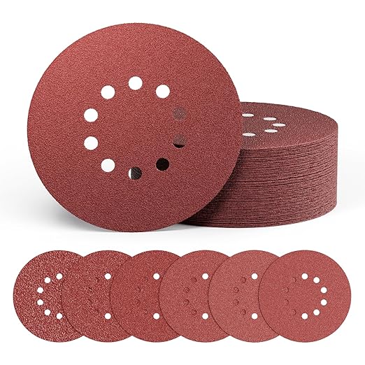 SATC 9" 10‑Hole Hook‑and‑Loop Drywall Sanding Discs (10‑Pack)